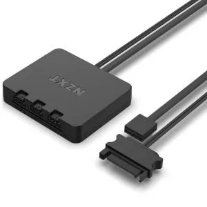Set ventilatoare NZXT F120 RGB Black 3 piese si controler NZXT RGB