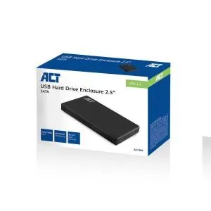 Sertar pentru hard disk ACT AC1200, SATA, 2.5", USB-C 3.2 Gen1, negru