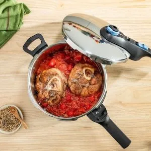 Oală Tefal P2580701, SECURE TRENDY 6L TEFAL AQUA BLU