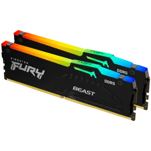 Kingston 32GB 6000MT/s DDR5 CL30 DIMM (Kit of 2) FURY Beast RGB XMP
