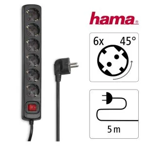 Multiprise cu 6 prize HAMA, 5m, 137266