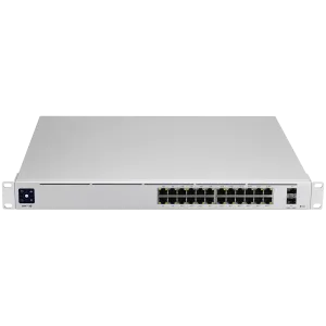Ubiquiti USW-Pro-24-POE-EU configurable Gigabit Layer2 and Layer3 switch with auto-sensing 802.3at PoE+ and 802.3bt PoE++