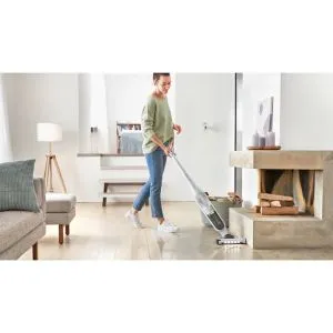 Прахосмукачка Bosch BCH3P2301, Cordless Handstick Vacuum cleaner 2 in 1 Flexxo Gen2, Serie 4, 2 Ah, 23V, 81 dB(A), AllFloor Power Brush with LED, White