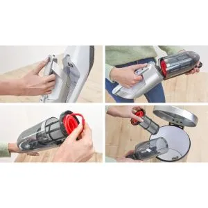 Прахосмукачка Bosch BCH3P2301, Cordless Handstick Vacuum cleaner 2 in 1 Flexxo Gen2, Serie 4, 2 Ah, 23V, 81 dB(A), AllFloor Power Brush with LED, White