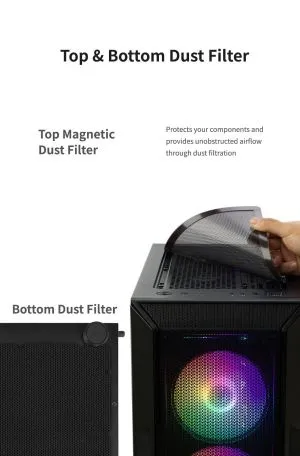 Zalman кутия Case ATX - I3 NEO Black - RGB, Mesh