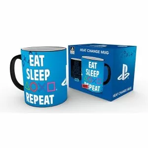 ABYSTYLE PLAYSTATION Mug Heat Change Eat Sleep Repeat