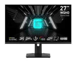 Monitor MSI G274QPX, 27", 240Hz, 1ms, Rapid IPS, 2560x1440, G-Sync Compatible, Gaming OSD, Mystic Light, 98% DCI-P3, AG, USB hub, 400 nits, 1000:1, DCR 100M:1, DP(1.4a), 2xHDMI(2.0b), 1xTypeC DP alt. w/PD (65W), High Adj., VESA, 9S6-3CC29H-040