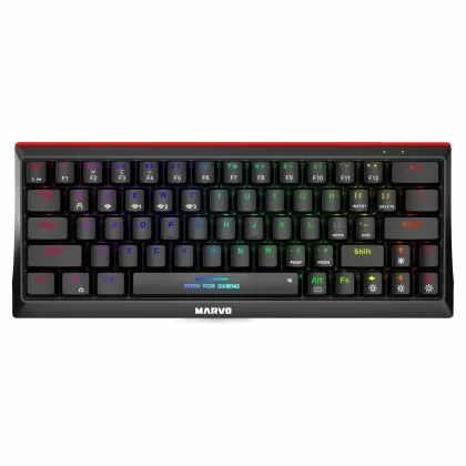 Marvo Wireless Gaming Mechanical keyboard Hecate 61WR Black - KG962W-R - Bluetooth 5.0, 63 keys