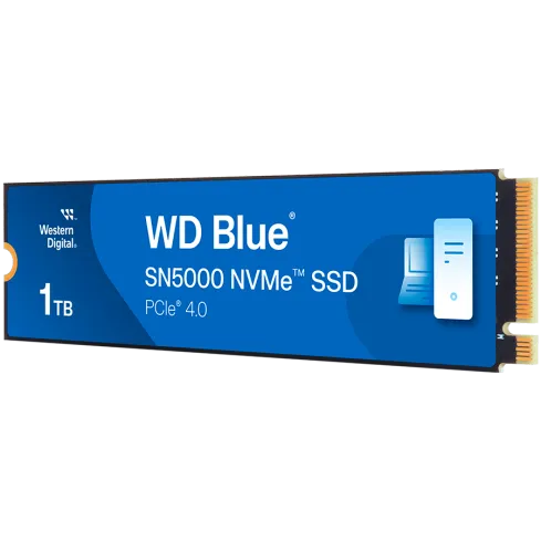 SSD WD Blue SN5000 NVMe (M.2 2280, 1TB, PCIe Gen4 16GT/s, up to 4 Lanes)