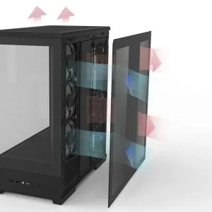 Zalman кутия Case ATX - P50 DS Black - Digital Display, Addressable RGB