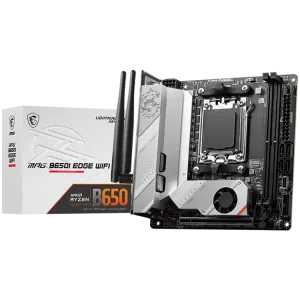 MSI MPG B650I EDGE WIFI, m-ITX, Socket AM5, Dual Channel DDR5 6600+MHz (OC), 1x PCIe x16 slot, 2x M.2 slot, 1x HDMI, 3x USB 3.2 Gen 2, 2x USB 3.2 Gen 1, 1x USB 3.2 Gen2x2 Type C, 7.1 HD Audio, 2.5Gbps LAN, WIFI, BT, 3Y