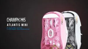 Lamzu професионална геймърска мишка ATLANTIS MINI [Champion Edition] 1K (8K compatible) - Wireless Gaming Mouse - Light Pink
