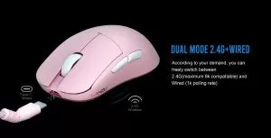 Lamzu професионална геймърска мишка ATLANTIS MINI [Champion Edition] 1K (8K compatible) - Wireless Gaming Mouse - Panda White