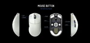 Lamzu професионална геймърска мишка MAYA X 8K - Wireless Gaming Mouse - Black