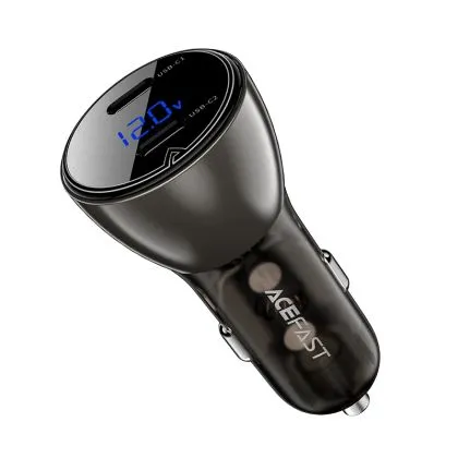 Acefast зарядно за кола Fast Charger Car PD3.0 60W - B10 - USB-C x 2, Metal, Black