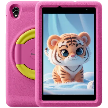 Blackview Tab A5 Kids, tablet, 8.0-inch 800*1280 HD+ IPS, Unisoc Tiger T310, 3GB + 64GB, LPDDR4 +EMMC5.1, 5100mAh; 5W Charge, 4G:FDD:B1/B3/B7/B8/B20/B19, DokeOS_P 4.0 Based on Android 14, Pink