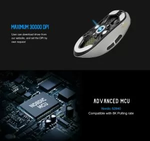 Lamzu MAYA X 8K - Wireless Gaming Mouse - Purple Shadow