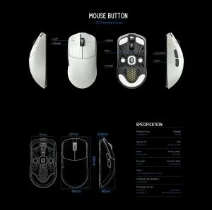 Lamzu MAYA X 8K - Wireless Gaming Mouse - Purple Shadow