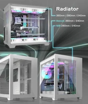 Raijintek кутия Case ATX - PAEAN C7 WHITE TG4