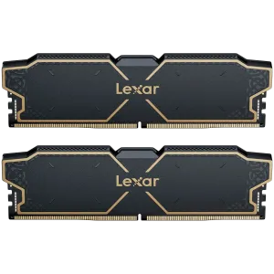 Lexar 32GB Kit (2x16GB) THOR DDR5 6000 CL38 1.3V Memory with heatsink, Dual pack, Black Color