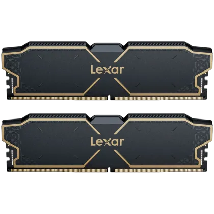 Lexar 32GB Kit (2x16GB) THOR DDR5 6000 CL38 1.3V Memory with heatsink, Dual pack, Black Color