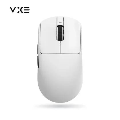 VXE професионална геймърска мишка Wireless Gaming Mouse Dragonfly R1 1K - Huano Ice Berry Pink Dot Switches, White