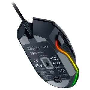 Razer Basilisk V3 35K Gaming Mouse, Black, Focus Pro 35K Optical Sensor Gen-2, Optical Mouse Switches Gen-3, Razer™ Speedflex Cable, 4-Way Razer™ HyperScroll Tilt Wheel, 35K DPI