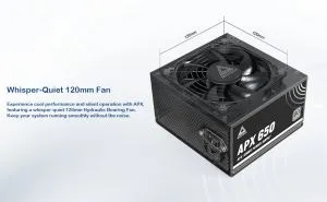 Montech захранване PSU 650W - APX - 80 Plus White