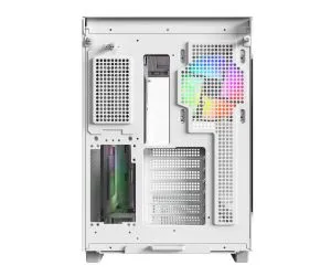 Montech кутия KING 65 Pro, Dual Chamber Mid-tower Case, 3 ARGB Fans, White