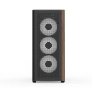 AeroCool кутия Case ATX - D501A Black, Addressable RGB, Wood