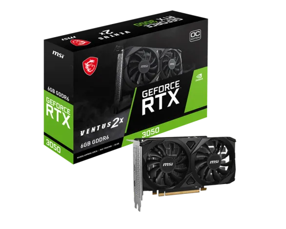 MSI RTX3050 VENTUS 2X E 6G OC