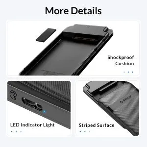 Orico кутия за диск Storage - Case - 2.5 inch USB-C - 2577C3-V1-BK