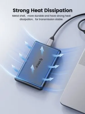 Orico външна кутия за диск Storage - Case - 2.5 inch USB-C/A Black - DDL25-C3-BK