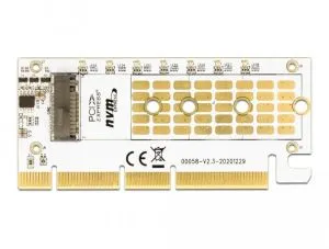Delock PCI Express x16 (x1 / x4 / x8) Card to 1 x NVMe M.2 Key M with LED illumination