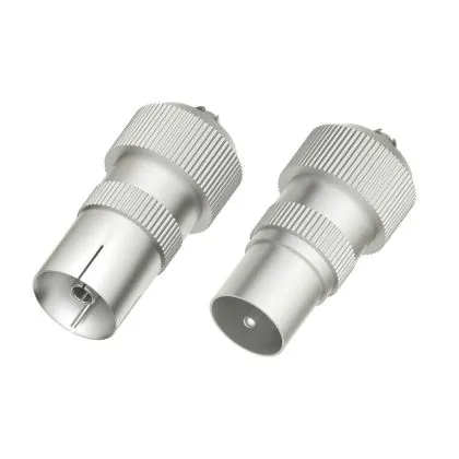 Hama Coax Set, Metal, Plug/Socket, screw attachment
