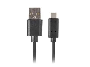 Кабел Lanberg USB-C(M) ->  USB-A (M) 2.0 cable 1.8m, black QC 3.0