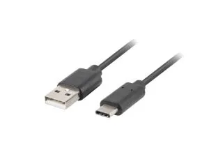 Кабел Lanberg USB-C(M) ->  USB-A (M) 2.0 cable 1.8m, black QC 3.0