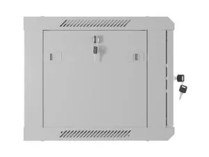 Комуникационен шкаф Lanberg rack cabinet 19" wall-mount 6U/600x450 with perforated door grey (flat pack)