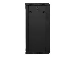 Комуникационен шкаф Lanberg rack cabinet 19" wall-mount 22U / 600x450 for self-assembly (flat pack), black