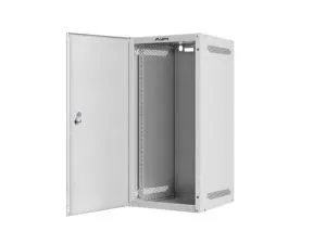 Комуникационен шкаф Lanberg rack cabinet 10" wall-mount 12U/280x310 for self-assembly with metal door grey (flat pack)