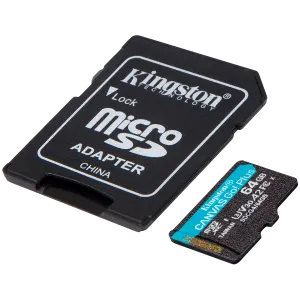 Kingston 64GB microSDXC Canvas Go Plus Gen4 200MB/s A2 U3 V30 Card + Adapter