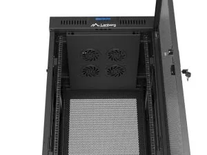 Комуникационен шкаф Lanberg rack cabinet 19" free-standing 32U/600X600 (FLAT PACK) with mesh door LCD black
