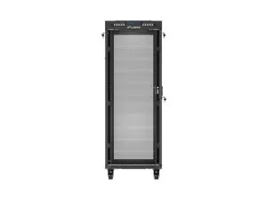 Комуникационен шкаф Lanberg rack cabinet 19" free-standing 32U/600X600 (FLAT PACK) with mesh door LCD black