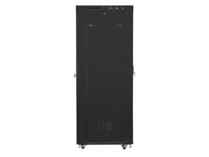 Комуникационен шкаф Lanberg rack cabinet 19" free-standing 42U/600x1000 (flat pack) with mesh door lcd black v2