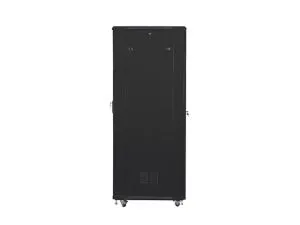 Комуникационен шкаф Lanberg rack cabinet 19" free-standing 42U / 800x800 self-assembly flat pack, black