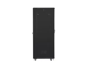 Комуникационен шкаф Lanberg rack cabinet 19" free-standing 42U / 800x800 self-assembly flat pack, black