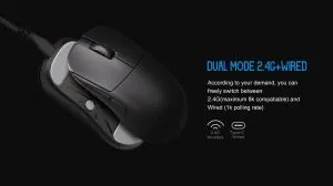 Lamzu професионална геймърска мишка INCA 8K - Wireless Gaming Mouse - Black