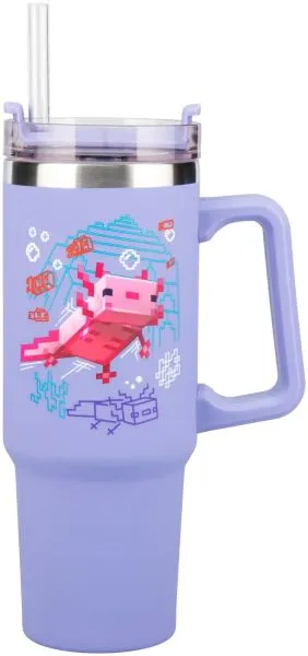 Чаша Paladone: Minecraft - Purple 900ml Multiway Travel Cup Straw,  PP14948MCF