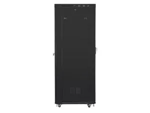 Комуникационен шкаф Lanberg rack cabinet 19" free-standing 27U/800x1200 (flat pack) with mesh door lcd black