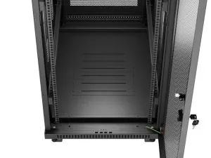Комуникационен шкаф Lanberg rack cabinet 19" free-standing 32U/600X1000 (FLAT PACK) with mesh door LCD black